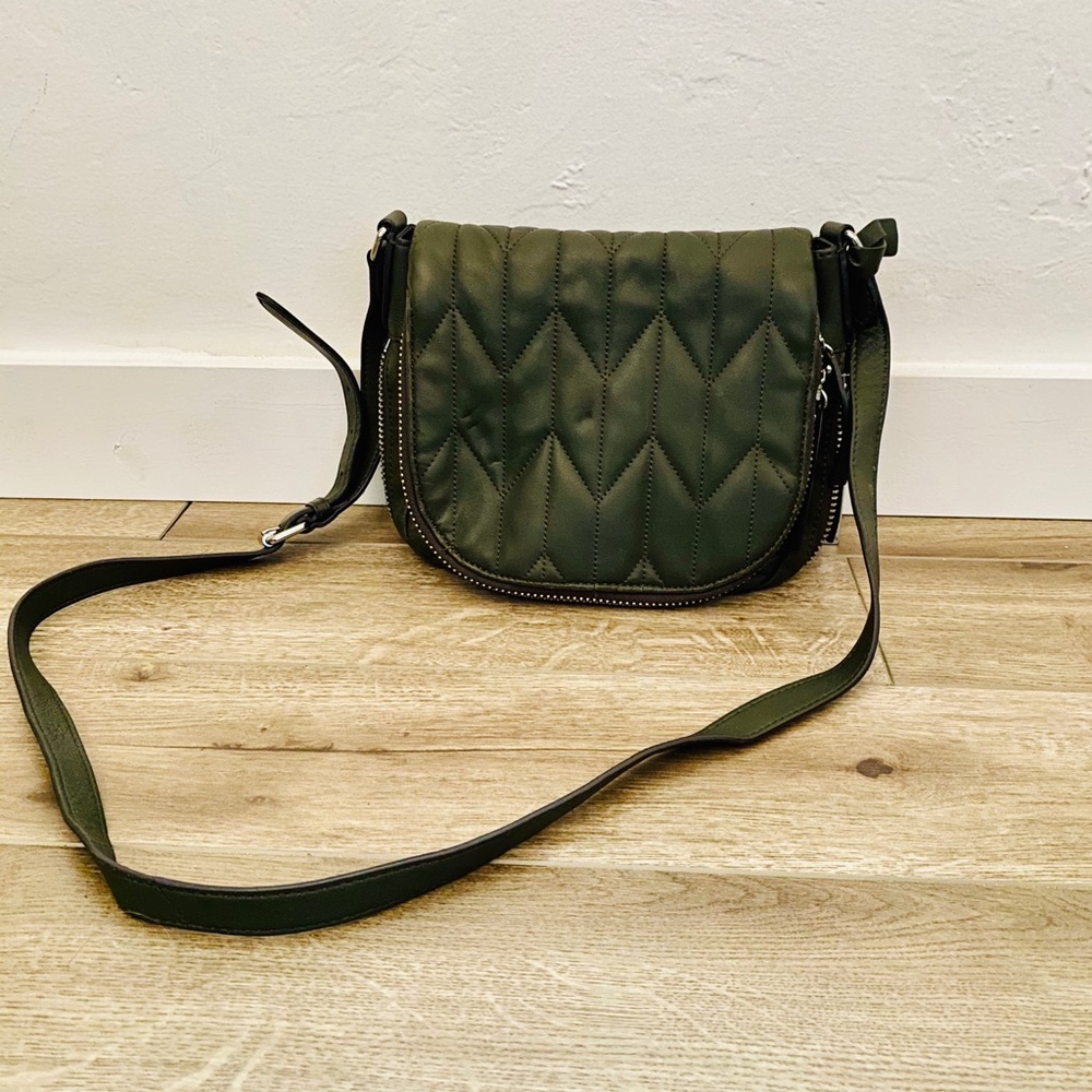 Vince Camuto Quilted Crossbody Bag in Army Green